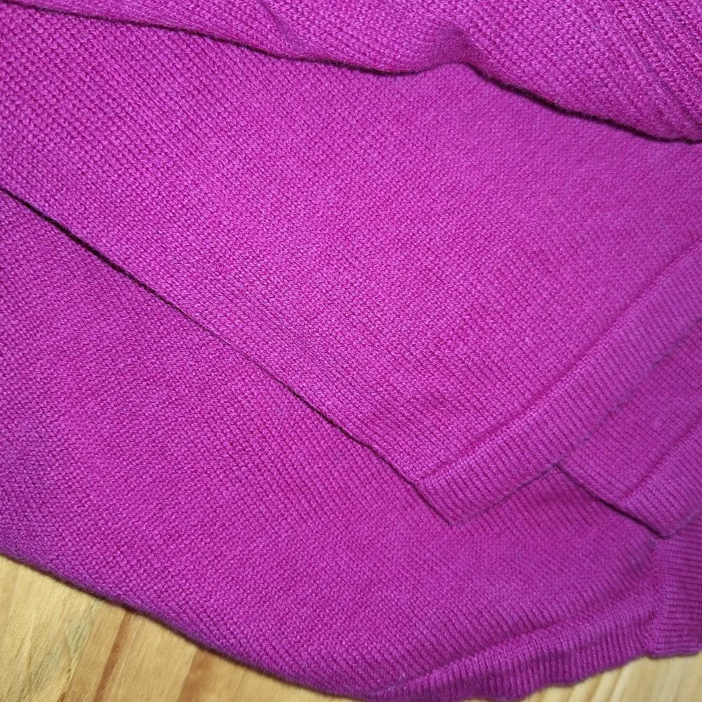 Fever Buttonless Fuchsia Long Sleeve Wrap Cardigan - Picture 6 of 9